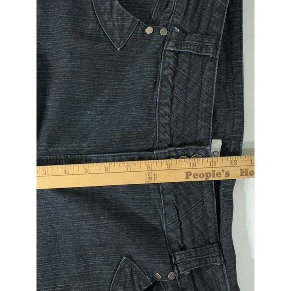 Cato Womens Jeans Size 18 (38x29) Very Dark Blue Wide Leg Trouser Frayed Cut Hem - Picture 9 of 11